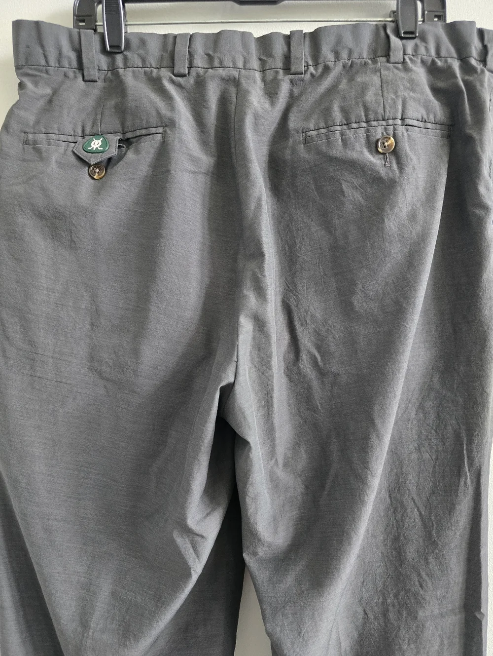 Brooks Brothers St Andrews Links Dress Pants Mens 38x32 Gray Pleated Cuffed